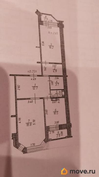 2-комн. квартира, 68.4 м&sup2;
