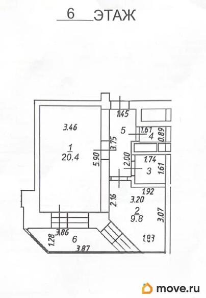 1-комн. квартира, 41.6 м&sup2;