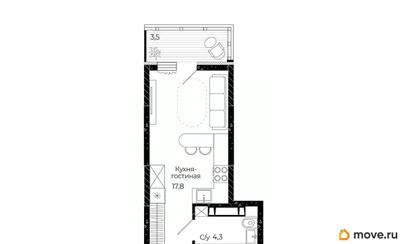 студия, 23.1 м&sup2;
