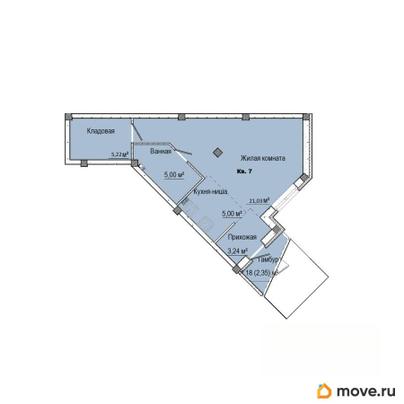 1-комн. квартира, 40.8 м&sup2;
