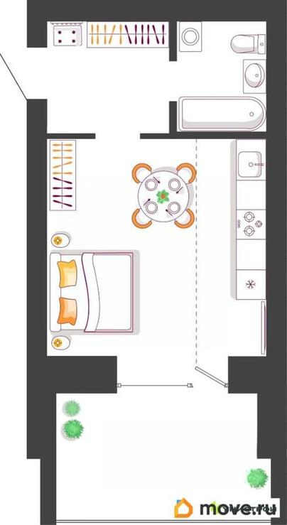 1-комн. квартира, 31.67 м&sup2;