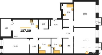 4-комн. квартира, 137.3 м&sup2;
