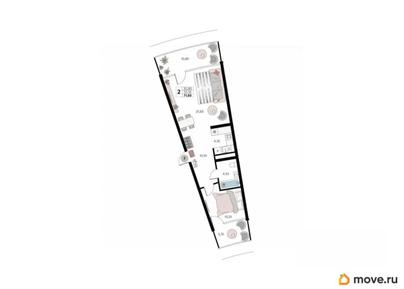1-комн. апартаменты, 70.6 м&sup2;