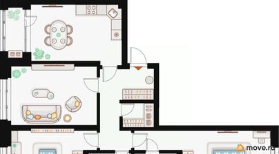3-комн. квартира, 92.07 м&sup2;
