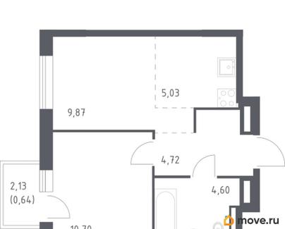 1-комн. квартира, 35.56 м&sup2;