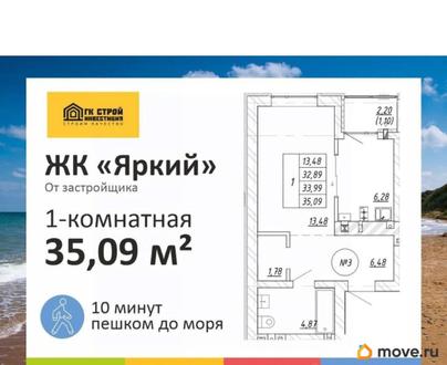 1-комн. квартира, 33.99 м&sup2;