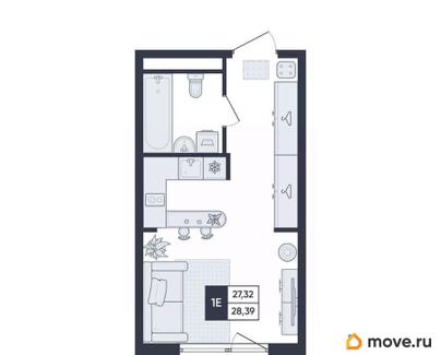 студия, 28.4 м&sup2;
