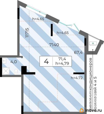 свободного назначения, 71.4 м&sup2;