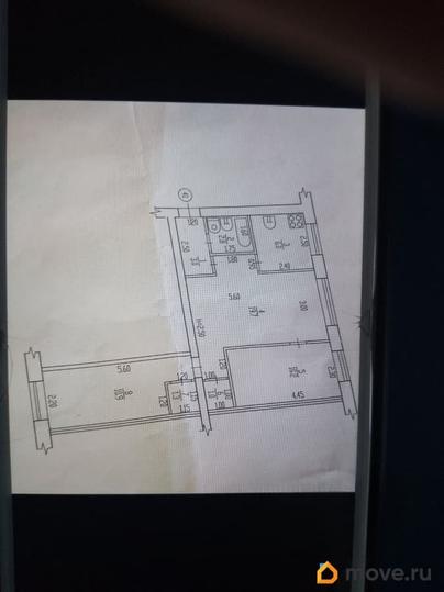 3-комн. квартира, 54.9 м&sup2;
