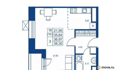 студия, 35.64 м&sup2;