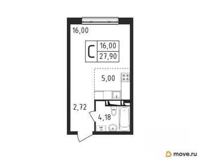 студия, 27.9 м&sup2;