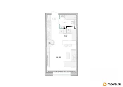 студия, 30.4 м&sup2;