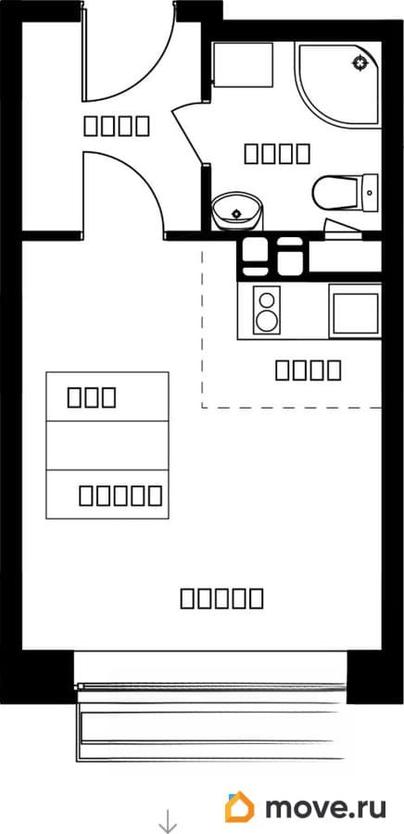 студия, 22.42 м&sup2;
