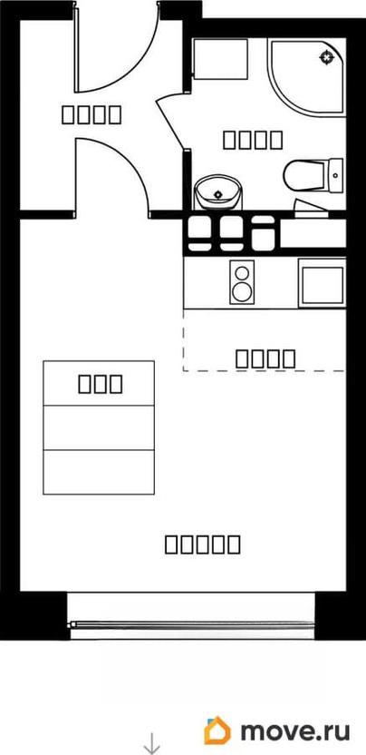 студия, 22.27 м&sup2;