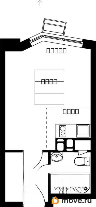 студия, 22.92 м&sup2;