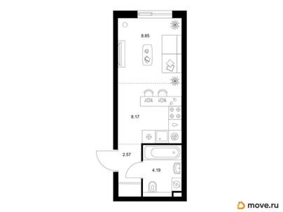 студия, 23.78 м&sup2;